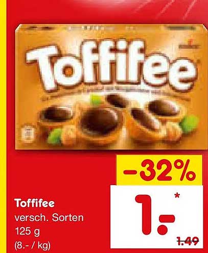 Toffifee versch. Sorten 125 g (8.- / kg)