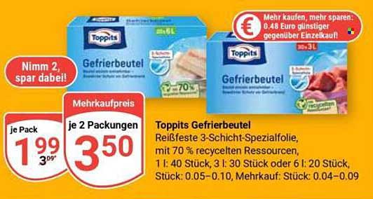 Toppits Gefrierbeutel