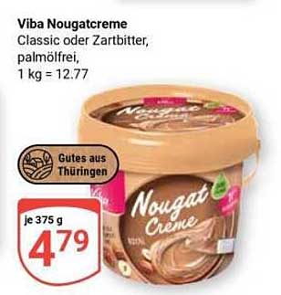 Viba Nougatcreme Classic oder Zartbitter, palmölfrei, 1 kg = 12.77