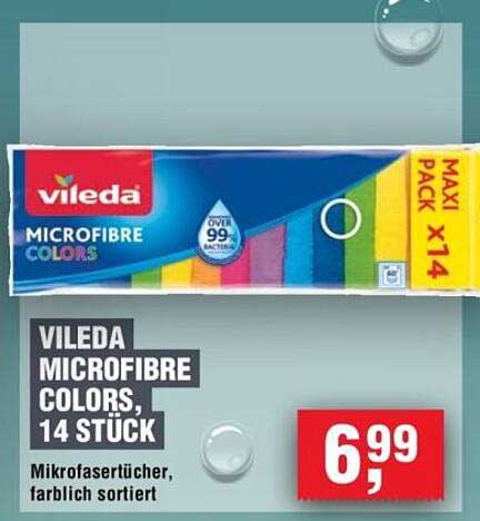 VILEDA MICROFIBRE COLORS, 14 STÜCK