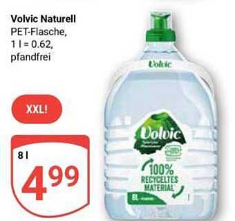 Volvic Naturell PET-Flasche, 1 l = 0.62, pfandfrei