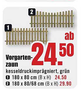 Vorgarten-Zaun kesseldruckimprägniert, grün