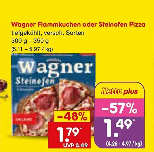Wagner Flammkuchen oder Steinofen Pizza