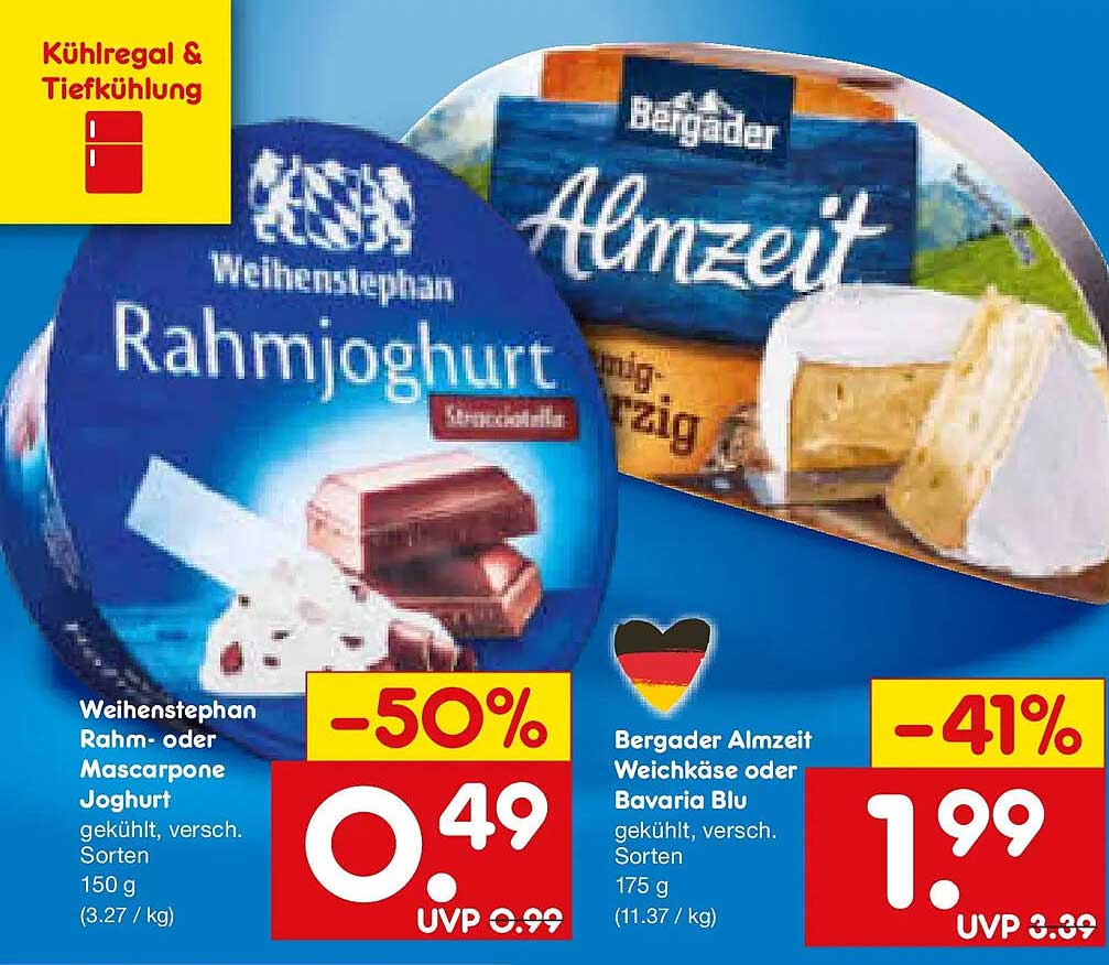 Weihenstephan Rahm- oder Mascarpone Joghurt gekühlt, versch. Sorten 150 g
