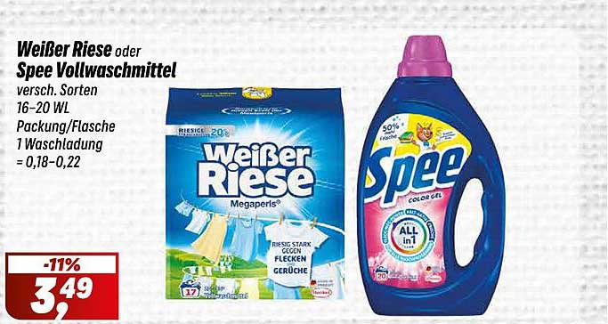 Weißer Riese oder Spee Vollwaschmittel