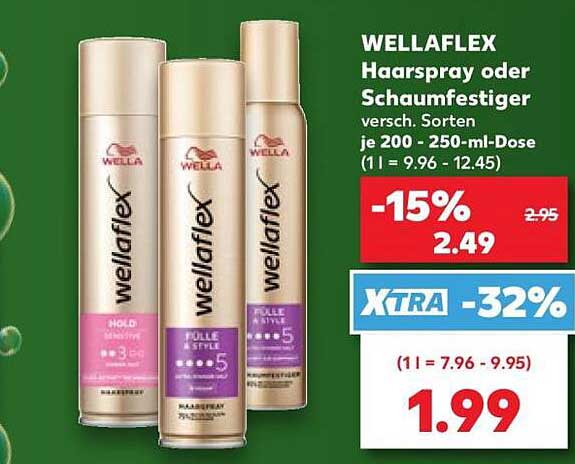 WELLAFLEX Haarspray oder Schaumfestiger versch. Sorten je 200 - 250-ml-Dose