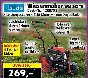 Wiesenmäher WM 562 TRI