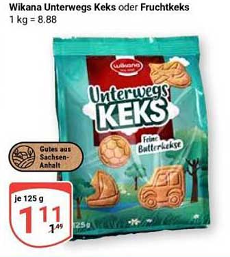 Wikana Unterwegs Keks oder Fruchtkeks