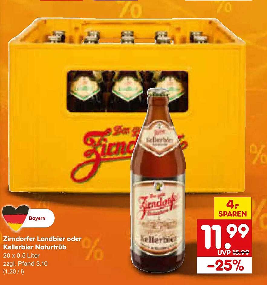 Zirndorfer Landbier oder Kellerbier Naturtrüb