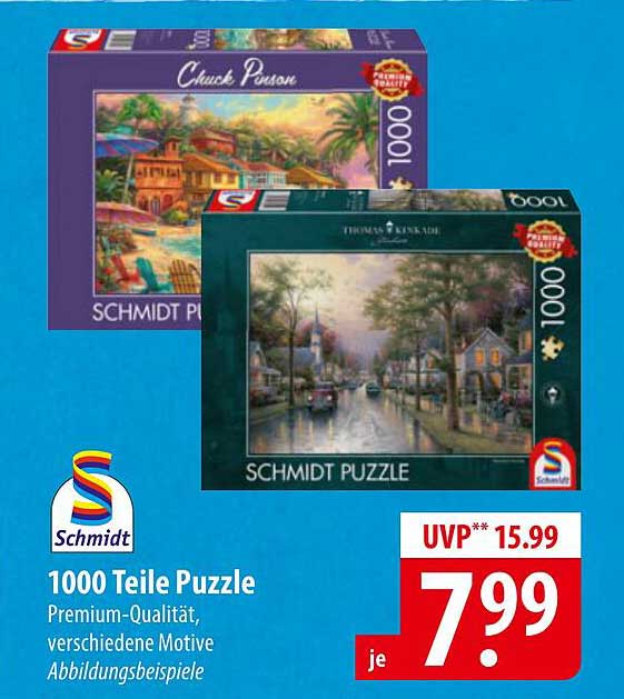 1000 Teile Puzzle - Premium-Qualität, verschiedene Motive