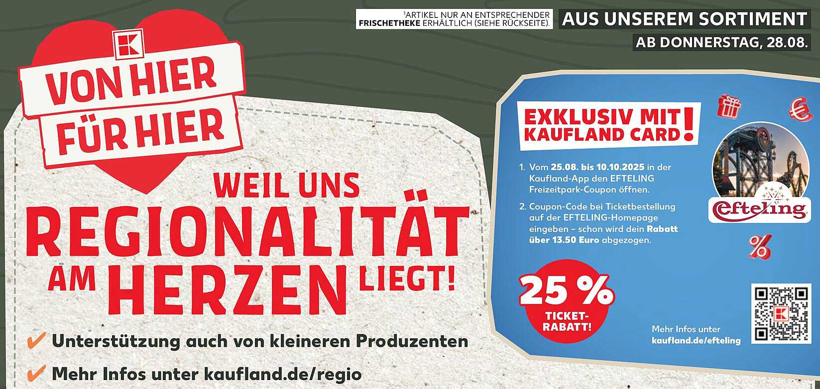 25 % Rabatt auf Tickets für den Freizeitpark Efteling nur mit Kaufland Card!