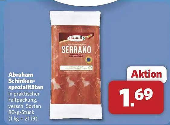 Abraham Schinkenspezialitäten in praktischer Faltpackung