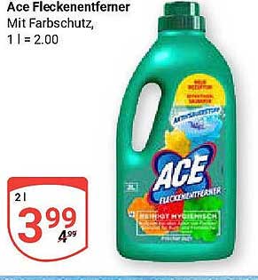 Ace Fleckenentferner mit Farbschutz - 2 l für nur 3,99 €