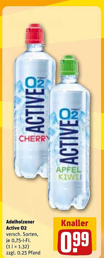 Adelholzener Active O2 0,75 l - versch. Sorten
