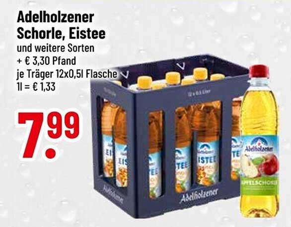 Adelholzer Schorle, Eistee und weitere Sorten