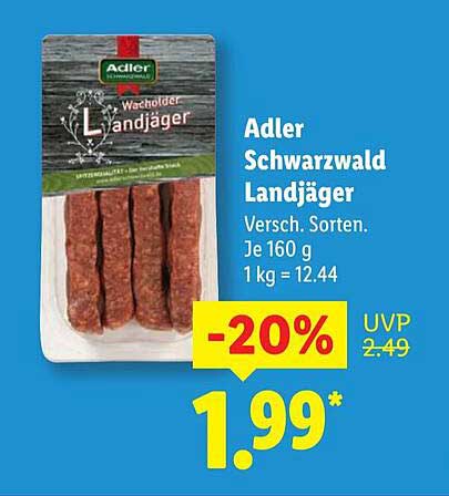 Adler Schwarzwald Landjäger 160 g – Versch. Sorten