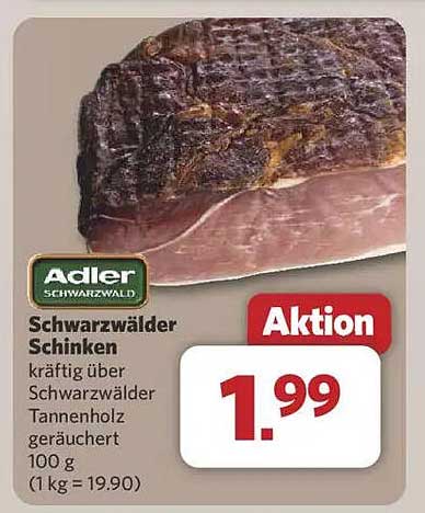 Adler Schwarzwälder Schinken - kräftig über Tannenholz geräuchert