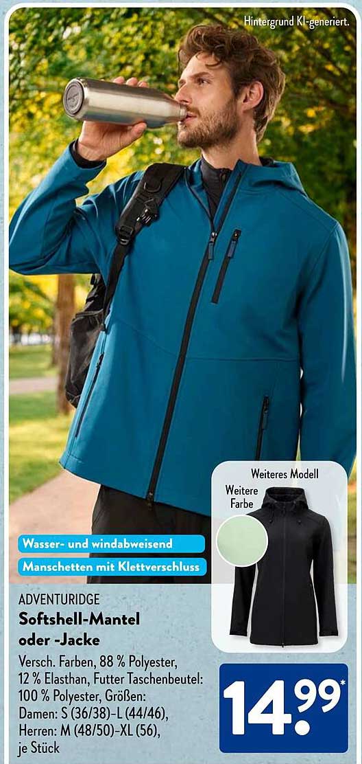 ADVENTURIDGE Softshell-Mantel oder -Jacke