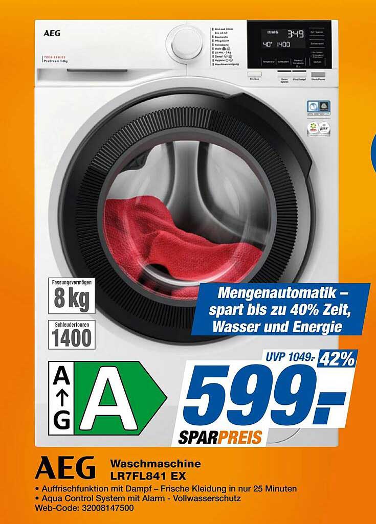 AEG Waschmaschine LR7FL841 EX - Jetzt zum Sparpreis!