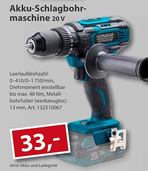 Akku-Schlagbohrmaschine 20 V