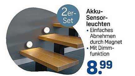 Akku-Sensorleuchten 2er-Set