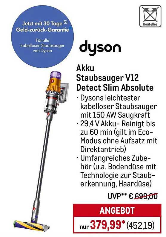 Akku Staubsauger V12 Detect Slim Absolute