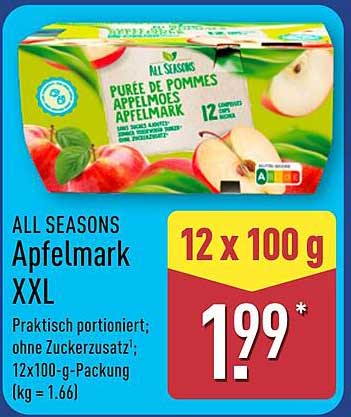 ALL SEASONS Apfelmark XXL 12 x 100 g