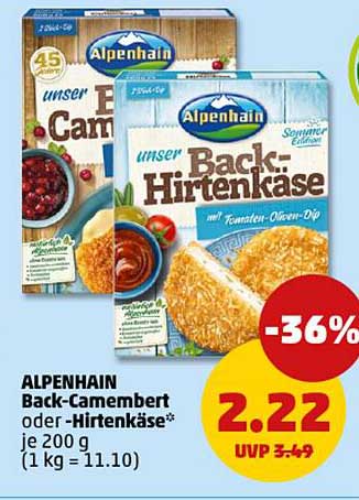 ALPENHAIN Back-Camembert oder -Hirtenkäse