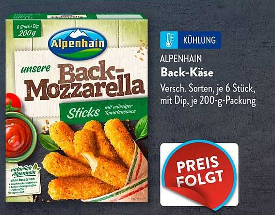 Alpenhain Back-Käse mit Dip, 200-g-Packung