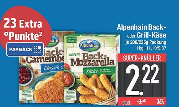 Alpenhain Back- oder Grill-Käse je 200/225g Packung