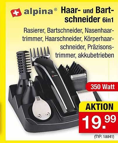 alpin Haar- und Bartschneider 6in1