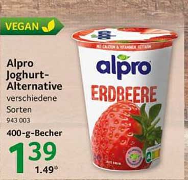 Alpro Joghurt-Alternative Erdbeere 400 g