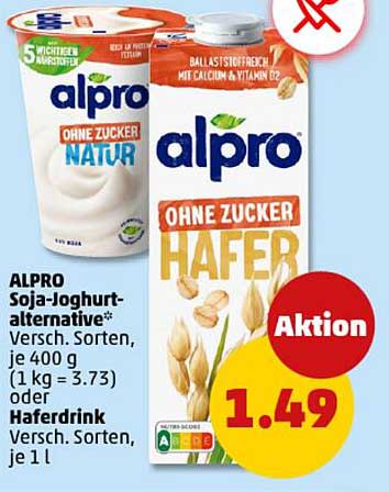 ALPRO Soja-Joghurt-Alternative und Haferdrink – Aktionspreis