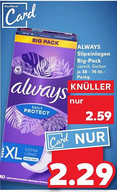 ALWAYS Slippeinlagen Big-Pack
