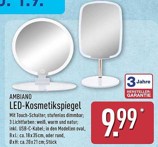 AMBIANO LED-Kosmetikspiegel
