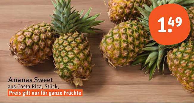 Ananas Sweet aus Costa Rica, Stück