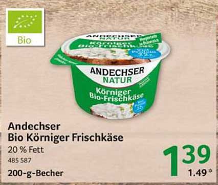 Andechser Bio Körniger Frischkäse 200 g