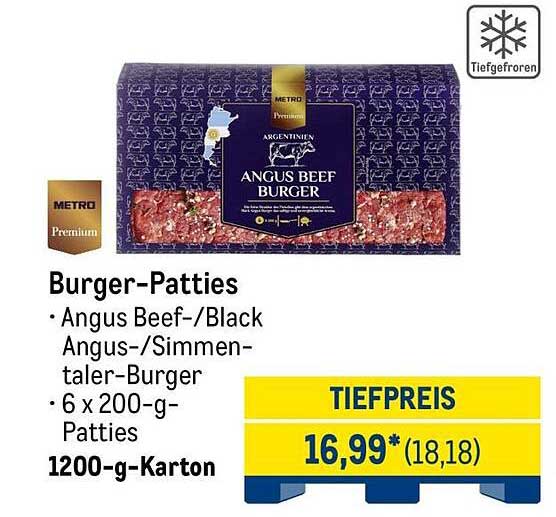 Angus Beef Burger Patties – 6 x 200 g