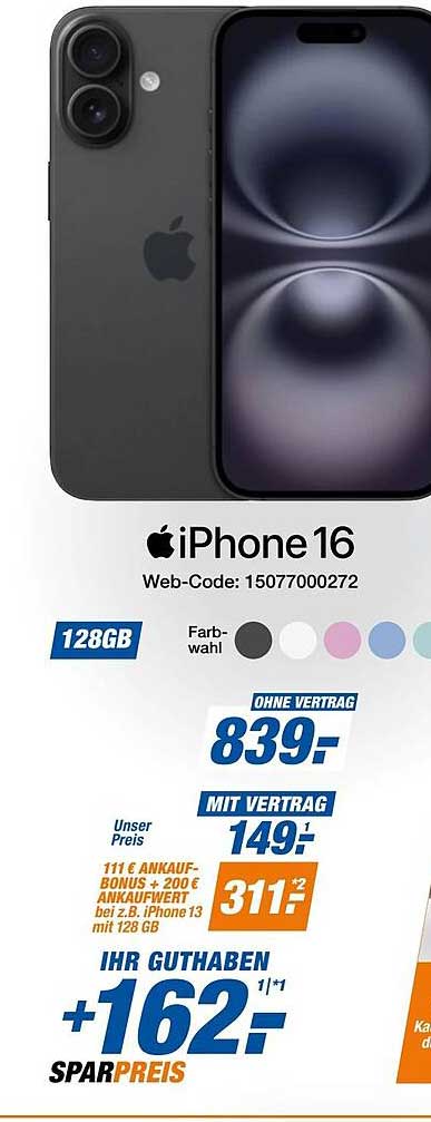 Apple iPhone 16 - 128GB