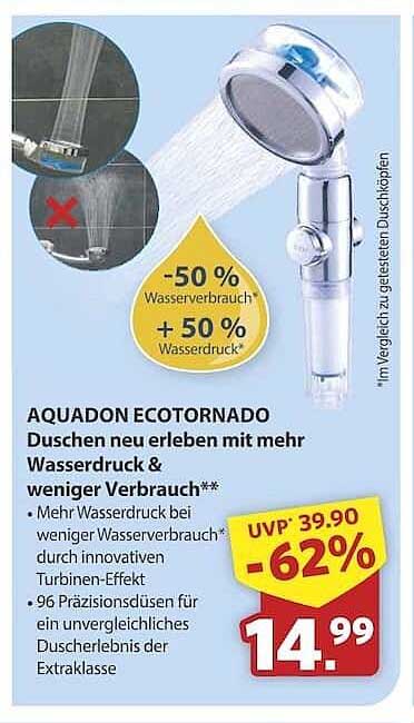 AQUADON ECOTORNADO Duschkopf