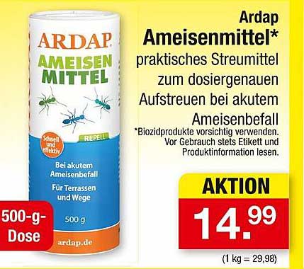 Ardap Ameisenmittel 500 g Dose