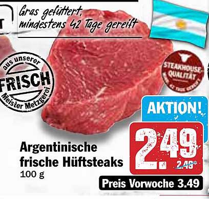 Argentinische frische Hüftsteaks