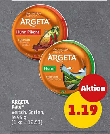 ARGETA Pâté – Hühnchen Pikant & Classic, 95 g
