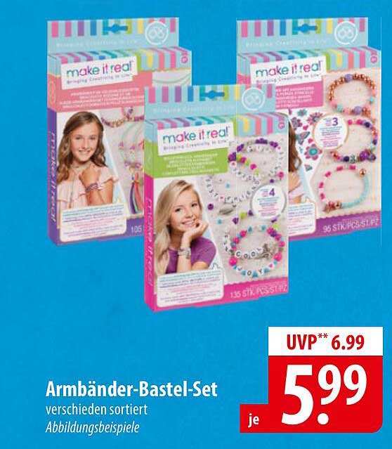 Armbänder-Bastel-Set – verschiedene sortiert