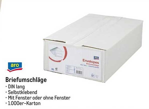 ARO Briefumschläge DIN lang - Selbstklebend