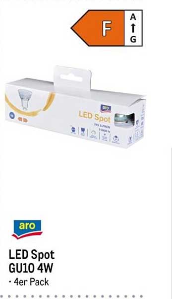 aro LED Spot GU10 4W - 4er Pack