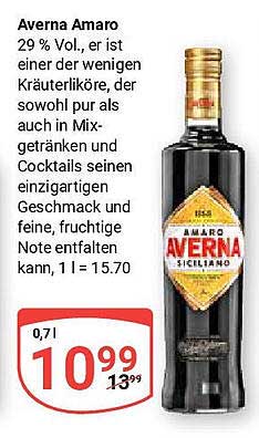 Averna Amaro 0,7 l – Ein einzigartiger Kräuterlikör für deine Genussmomente