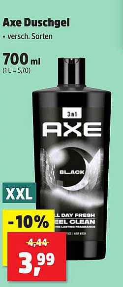 AXE Duschgel Black 700 ml – 3 in 1 für Frische und Pflege