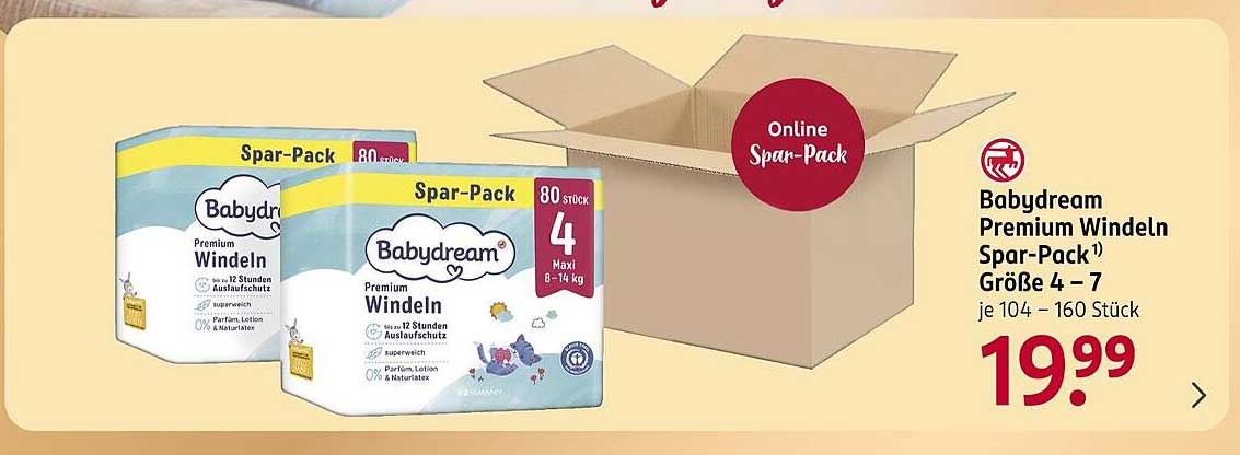 Babydream Premium Windeln Spar-Pack Größe 4