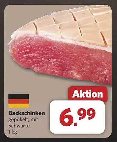 Backschinken gepökelt, mit Schwarte - 1 kg